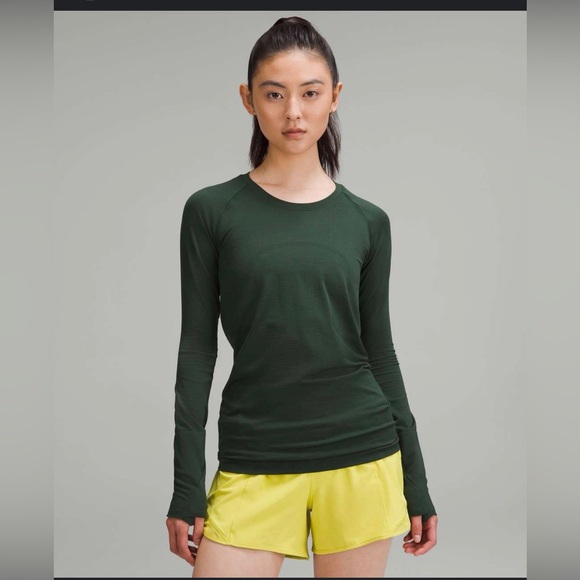 Lululemon Legacy Green Swiftly Full Length Long Sleeve Top size 6 - Picture 2 of 5